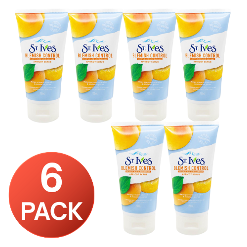 St Ives 150mL Acne Cleanser Scrub Blemish Control Apricot (6 Pack)