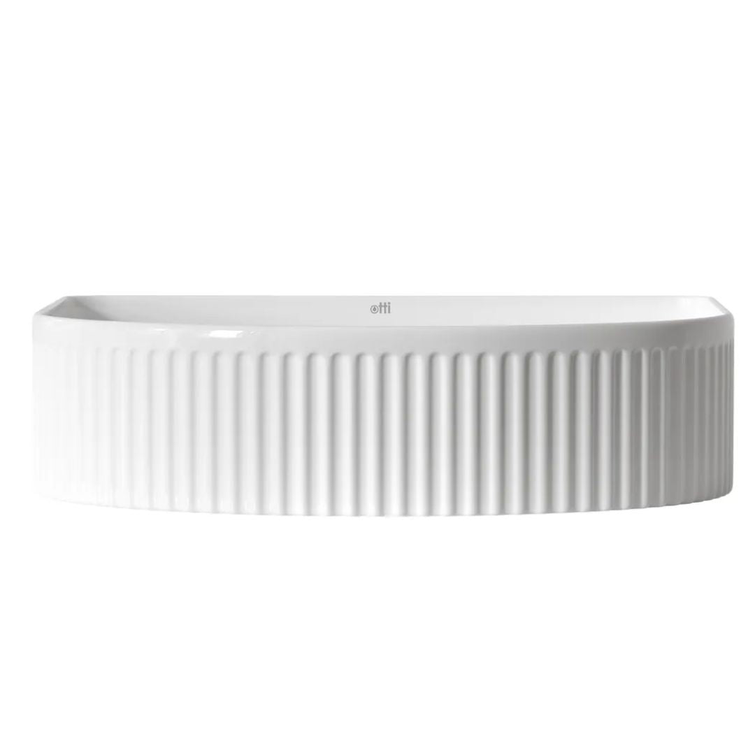 Archie 415x365x100 Gloss White Fluted Basin