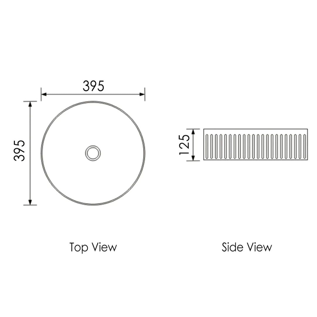Oxford Round 395x395x120 Matte White Basin