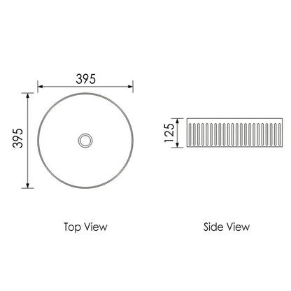 Oxford Round 395x395x120 Matte White Basin