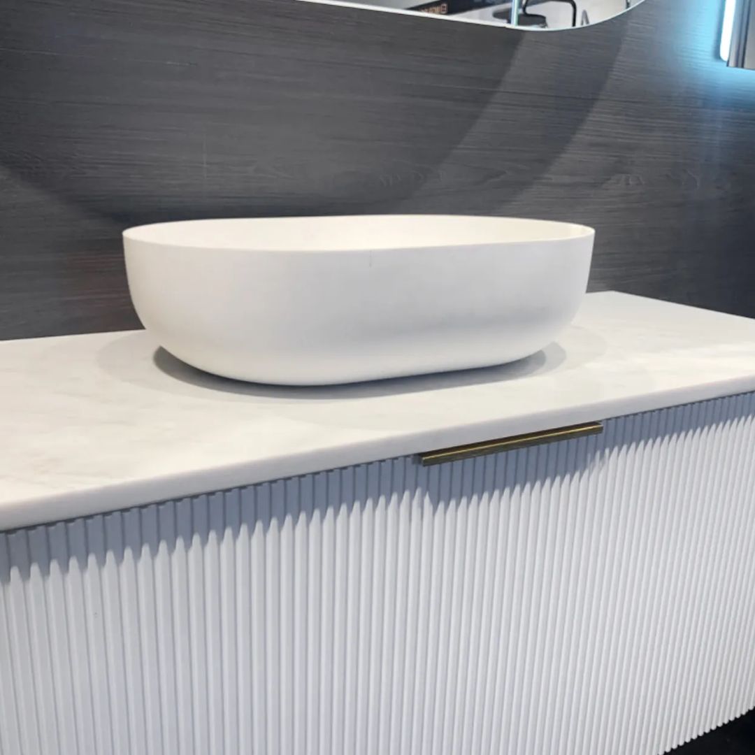 Portofino Solid Surface 500x345x140 Matte White Basin NF