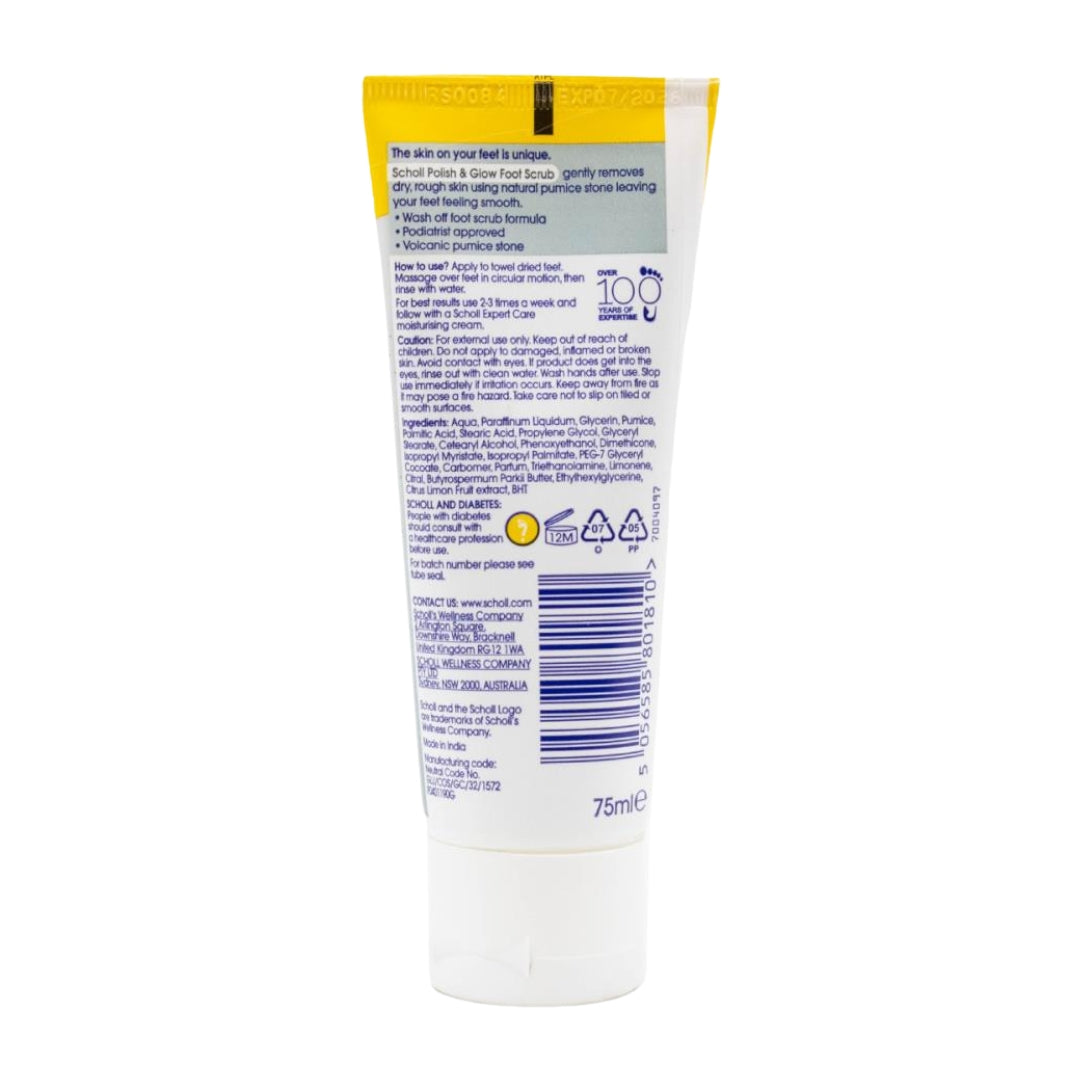 Scholl Expert Care Foot Scrub Polish & Glow Volcanic Pumice 75mL (6 Pack)