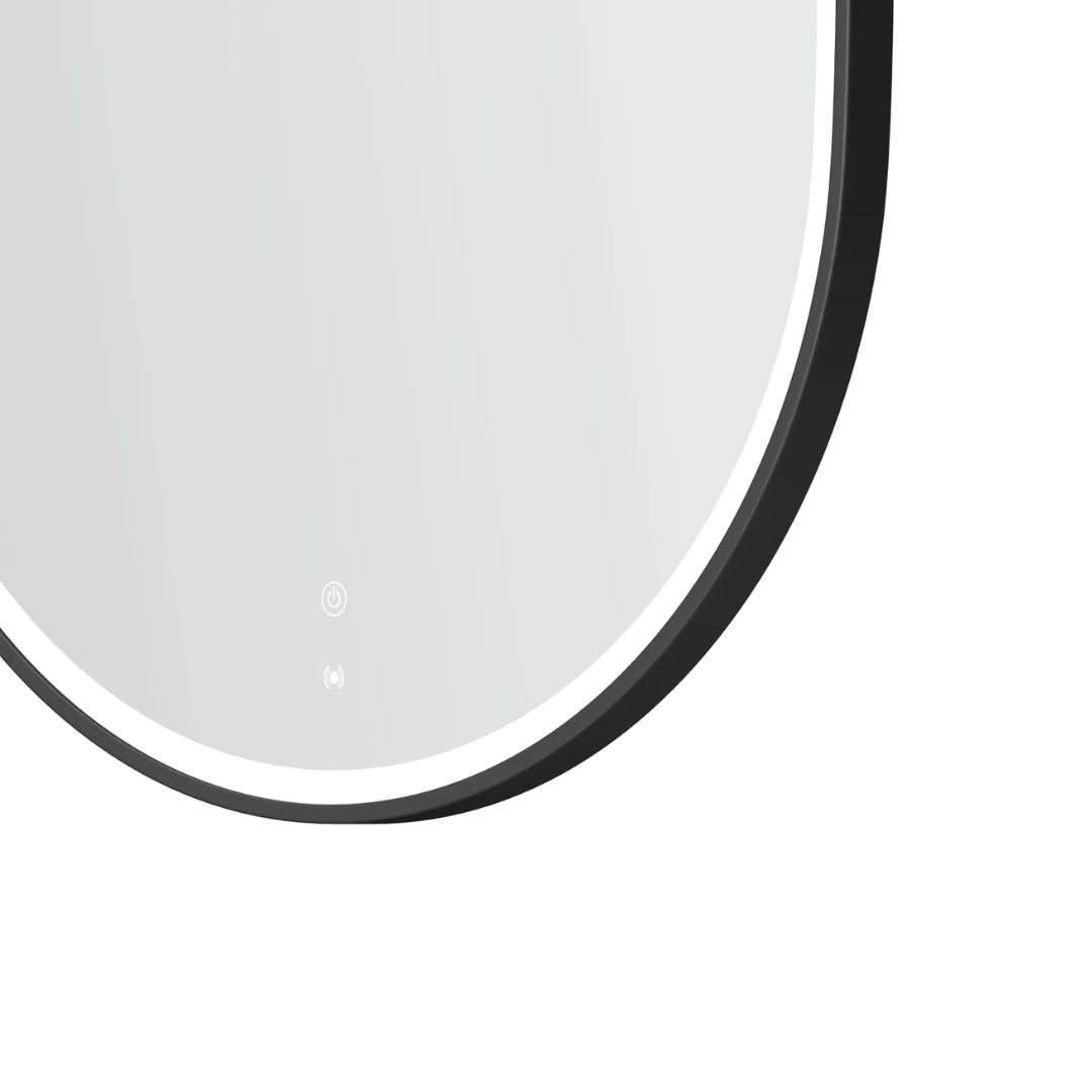 LED Noosa 1200(W)x750(H) Black Metal Frame Mirror- Install Horizontal or Vertical