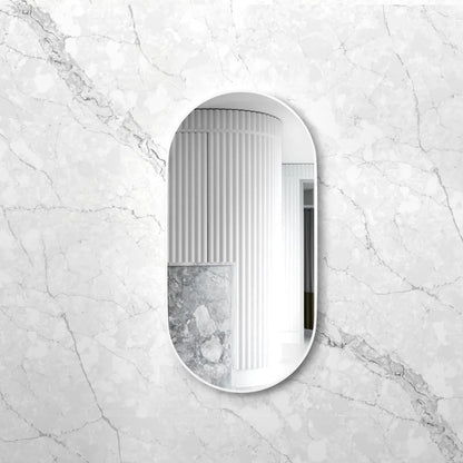 Noosa 1200(W)x600(H) White Metal Frame Mirror- Install Horizontal or Vertical
