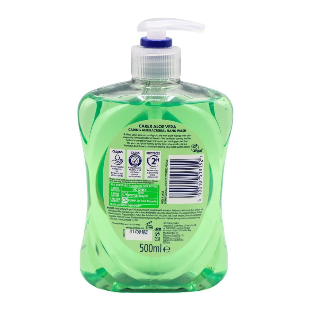 Carex Antibacterial Hand Wash Aloe Vera 500mL (6 Pack)
