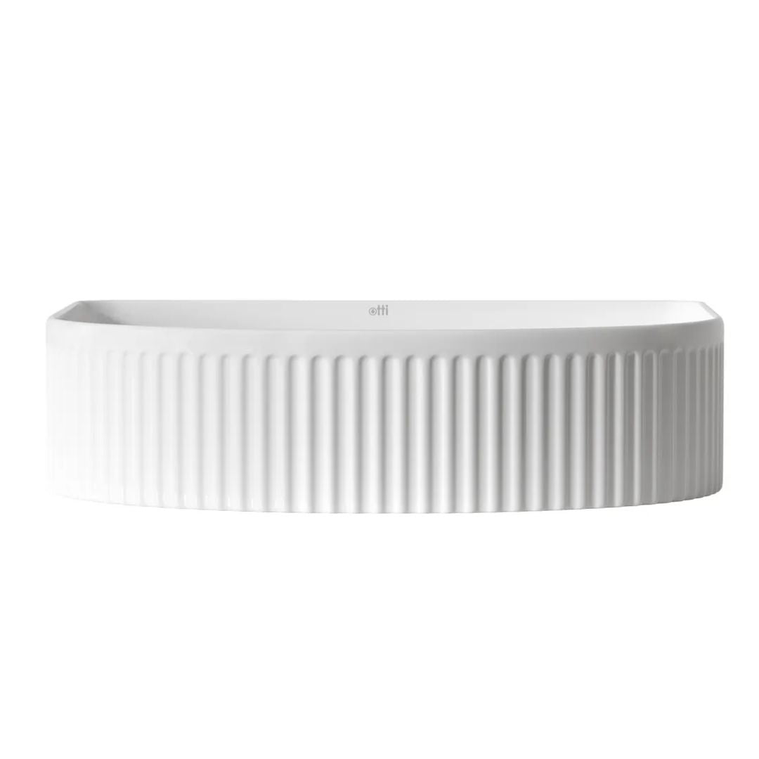 Archie 415x365x100 Matte White Fluted Basin