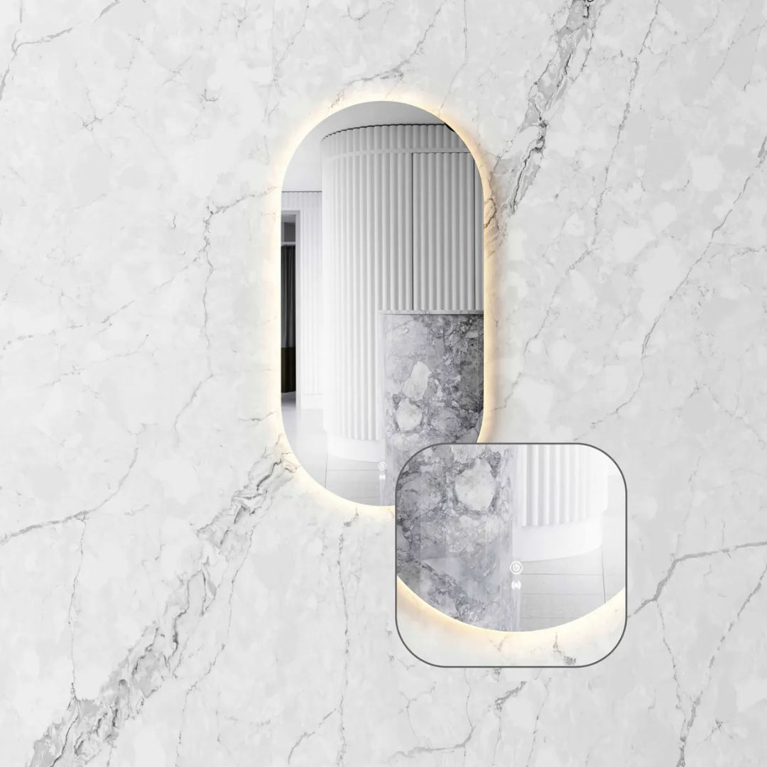 LED Noosa 900(H)x450(W) Frameless Mirror