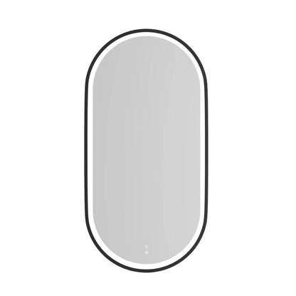 LED Noosa 900(H)x450(W) Black Metal Frame Mirror