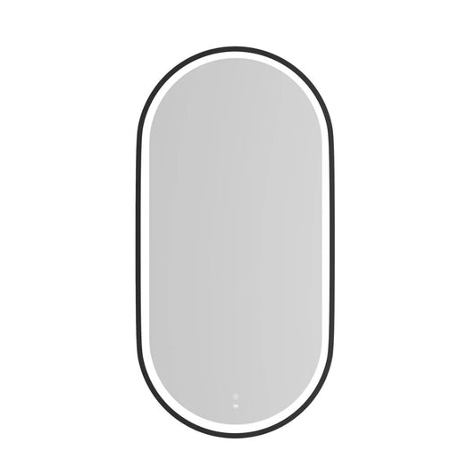 LED Noosa 900(H)x450(W) Black Metal Frame Mirror