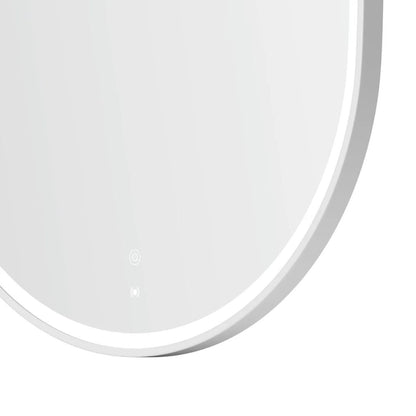 LED Noosa 900(H)x600(W) White Metal Frame Mirror- Install Horizontal or Vertical
