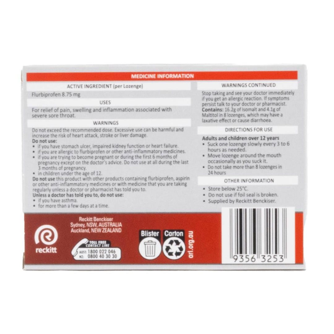 Strepfen Sore Throat Lozenges Orange Sugar Free PK16 (6 Pack)
