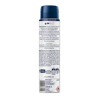 Nivea Men Derma Control Sensitive Antiperspirant 250mL (6 Pack)