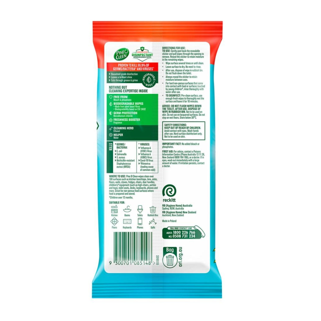 Pine O Cleen Disinfectant Wipes Fresh PK60 (6 Pack)