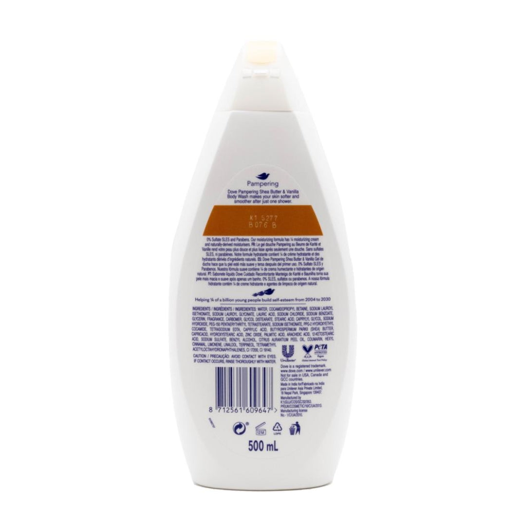 Dove Body Wash 500ML Triple Moisture Serum Shea Butter & Vanilla (5 Pack)
