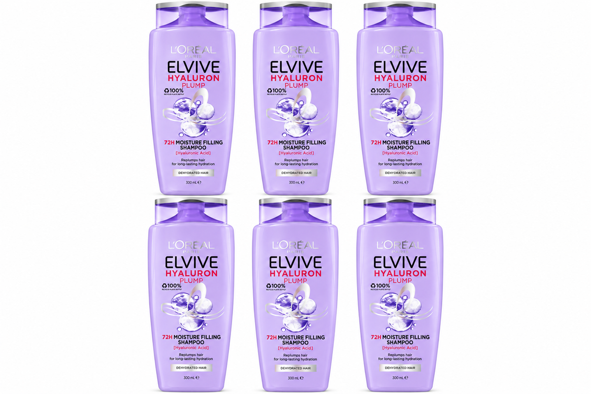 L'Oreal Elvive Hyaluron Plump Shampoo 300mL x 6