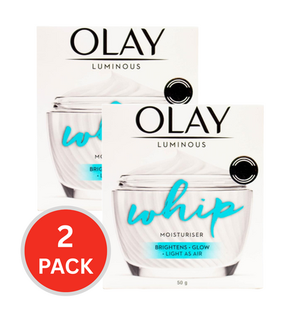 Olay 50g Moisturiser Luminous Whip (2x Pack)