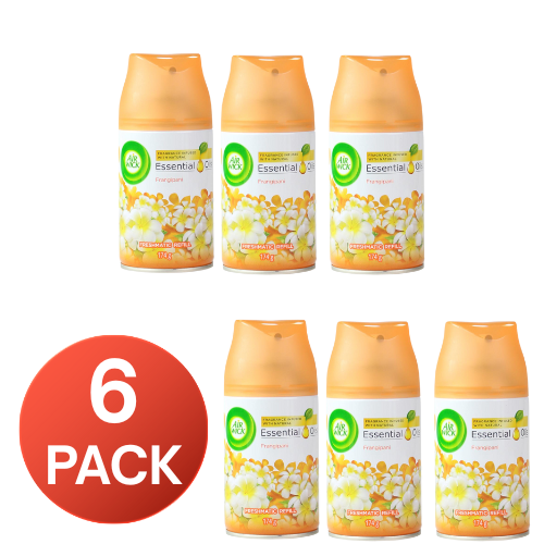 Air Wick 174g Freshmatic Spray Refill Essential Oils Smooth Frangipani (6 Pack)