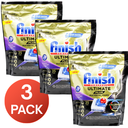 Finish Dishwasher Tablets Ultimate Plus 35 Pack (3 Pack, 105 Tablets)