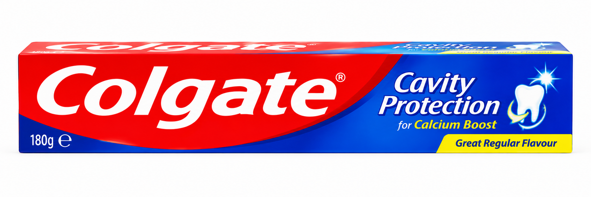 Colgate Cavity Protection Toothpaste 180g x 12 Pack Calcium Boost Regular