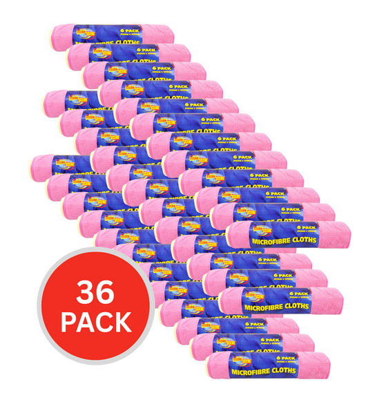 Clean Scene Microfibre Cloths Assorted Colours 300mm X 400mm 36 x 6Pk (216 Pack)