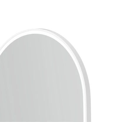 LED Noosa 900(H)x600(W) White Metal Frame Mirror- Install Horizontal or Vertical