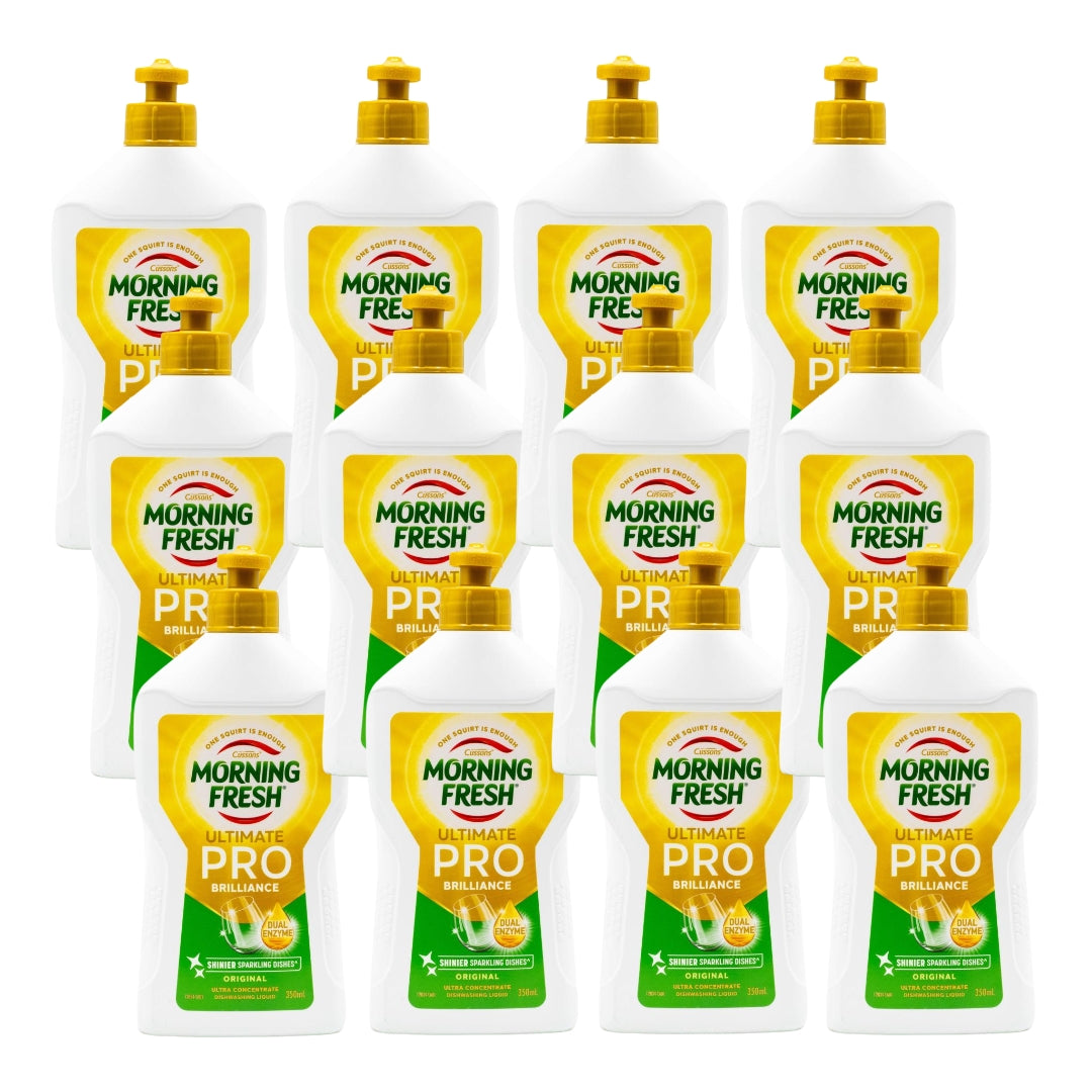 Morning Fresh Dishwashing Liquid Ultimate Pro Brilliance Ultra Concentrate Original 350ML (12 Pack)