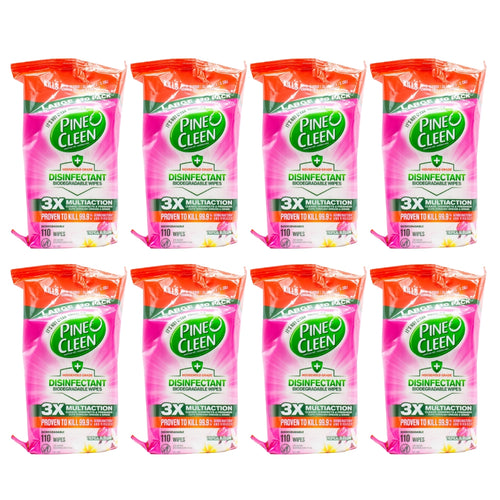 Pine O Cleen Disinfectant Wipes Tropical Blossom PK110 (8 Pack)