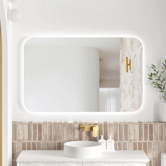 LED Newport 1200(W)x750(H) Frameless Mirror - Install Horizontal or Vertical