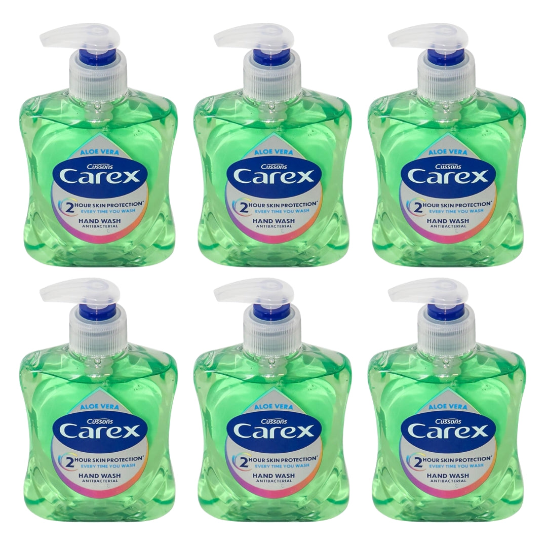 Carex Antibacterial Hand Wash Aloe Vera 250mL (6 Pack)