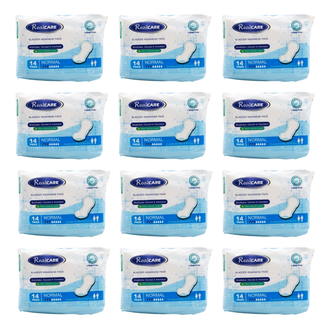 Real Care Bladder Weakness Pads Normal Absorbency Level 3 PK14 (12 Pack)