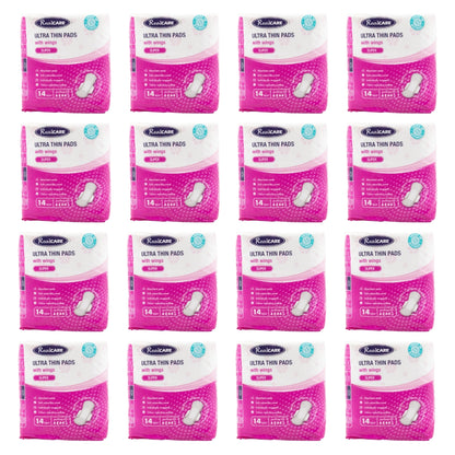 Real Care Ultra Thin Pads Super With Wings Absorbency Level 4 PK14 (16 Pack)