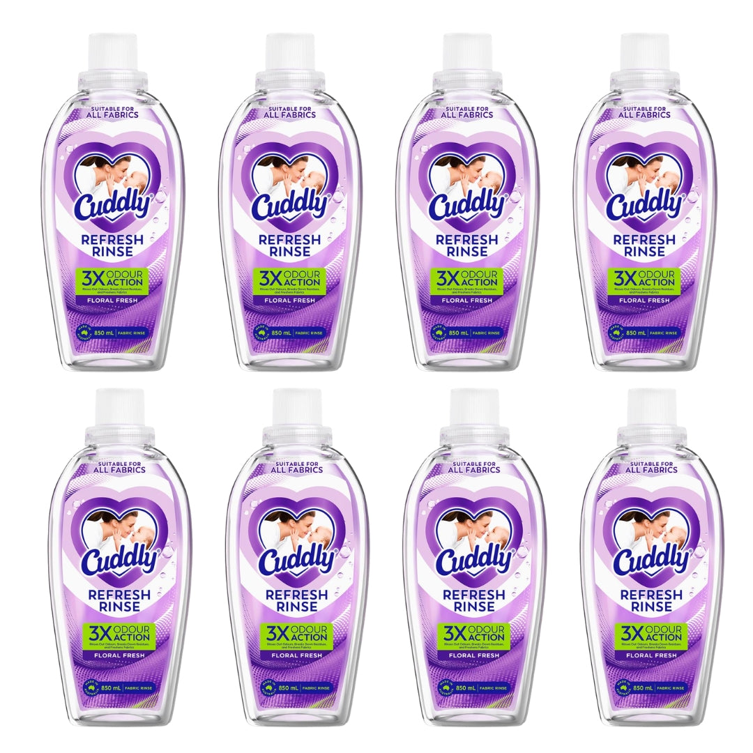 Cuddly Fabric Rinse Floral Fresh 850mL (8 Pack)
