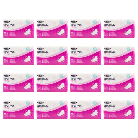 Real Care Super Pads With Wings Absorbency Level 4 PK14 (16 Pack)