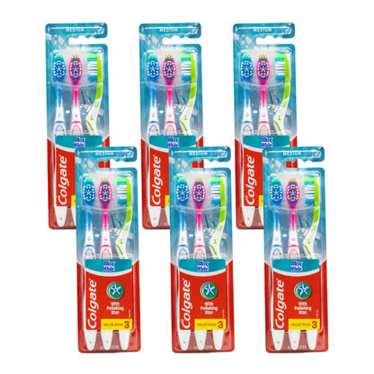 Colgate Max White Toothbrush With Polishing Star Medium Pk3 (6 Pack)