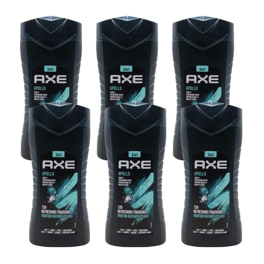 Axe 3 In 1 Wash Apollo Sage & Cedarwood 250ML (6 Pack)