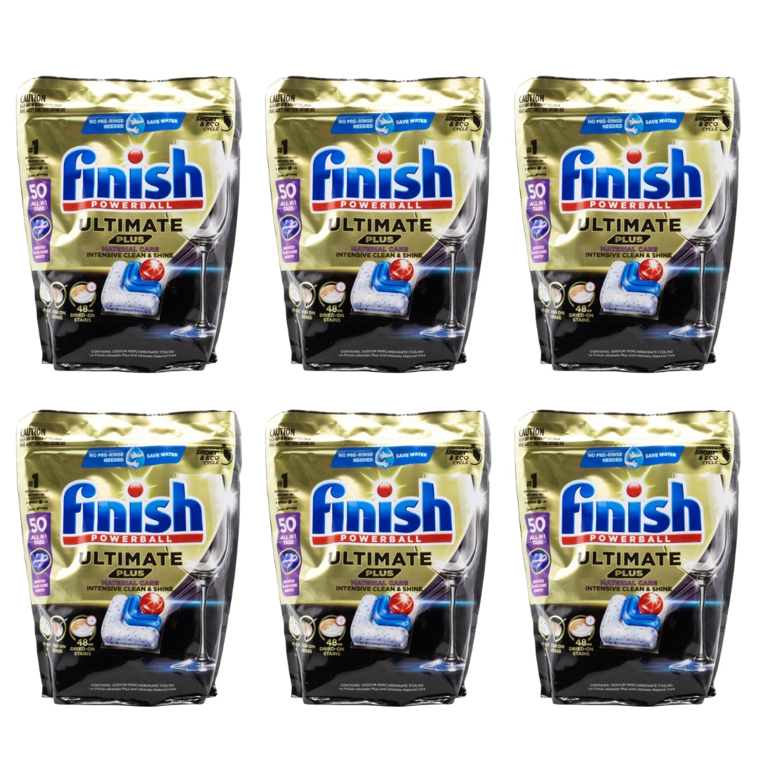 Finish Powerball Ultimate Plus Dishwasher Tablets PK50 (6 Pack)