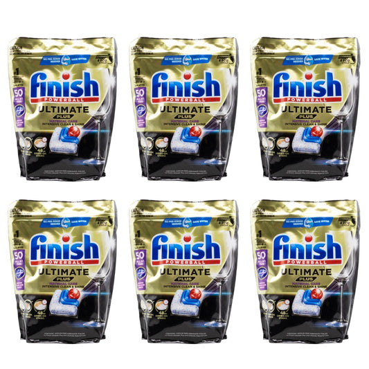 Finish Powerball Ultimate Plus Dishwasher Tablets PK50 (6 Pack)