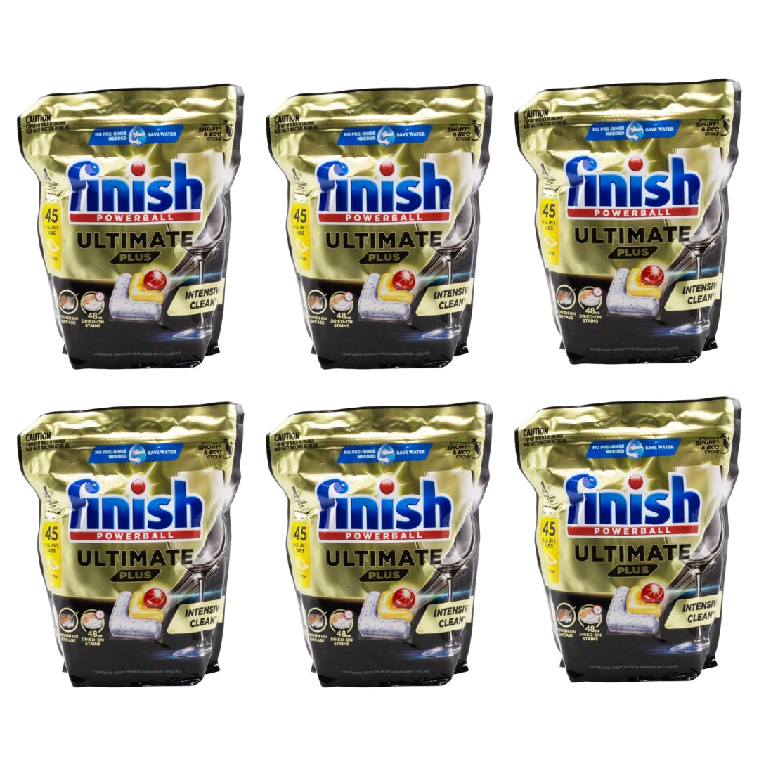 Finish Powerball Ultimate Plus Lemon Dishwasher Tablets PK45 (6 Pack)