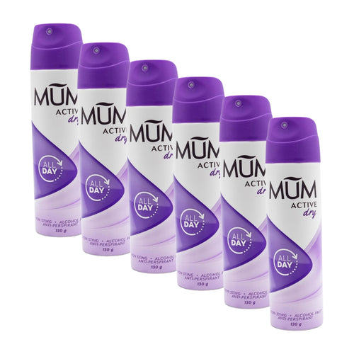 Mum Antiperspirant All Day Active Dry 130g (6 Pack)
