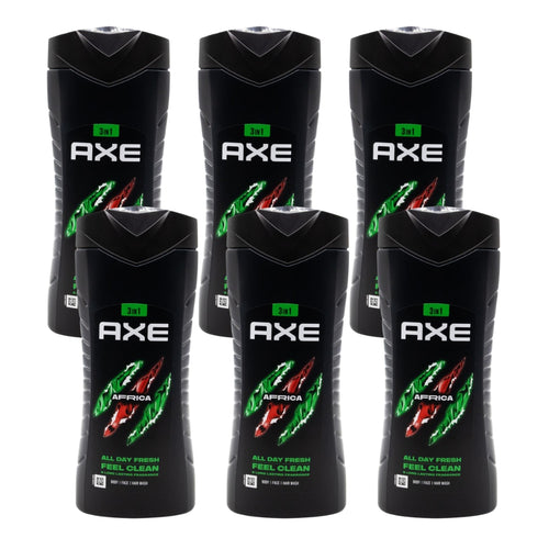 Axe 3 In 1 Wash Africa 400ML (6 Pack)