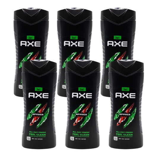 Axe 3 In 1 Wash Africa 400ML (6 Pack)