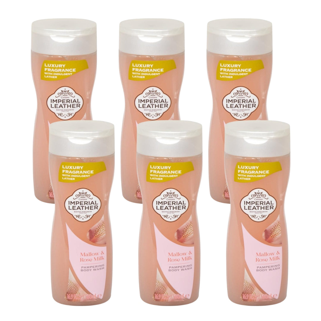 Imperial Leather Body Wash Mallow & Rose Milk 500mL (6 Pack)