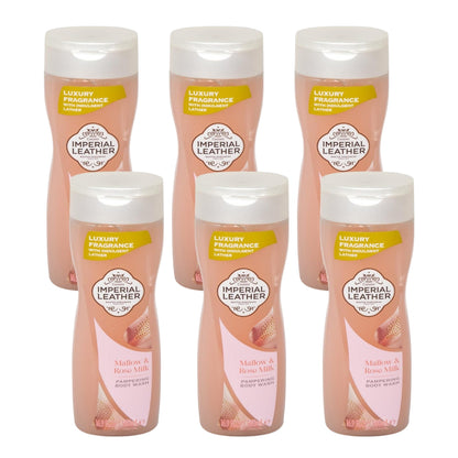 Imperial Leather Body Wash Mallow & Rose Milk 500mL (6 Pack)