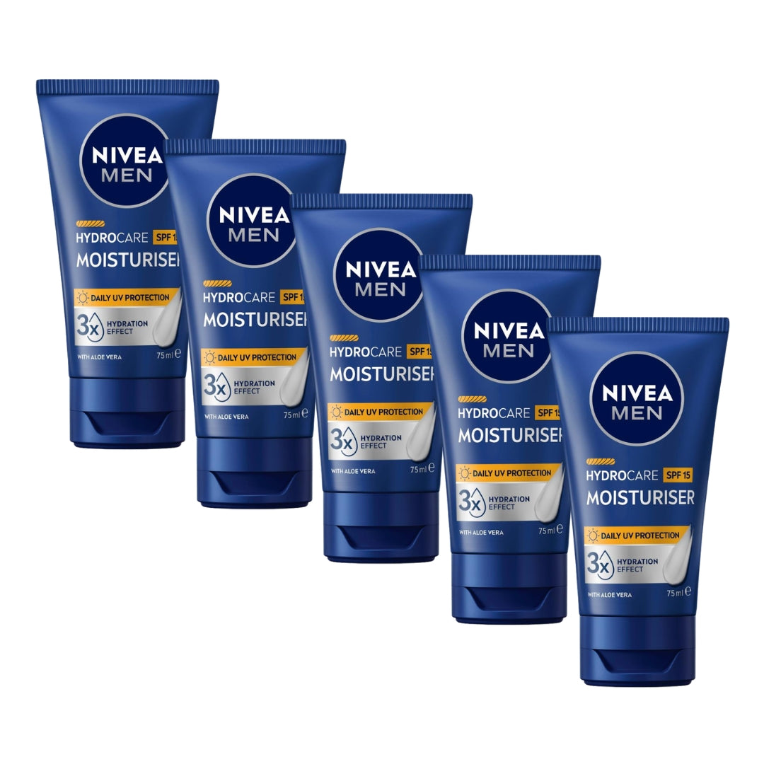 Nivea Moisturiser Protect & Care SPF15 Aloe Vera 75mL (5 Pack)