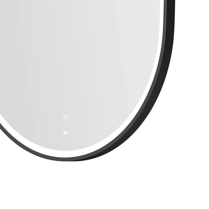 LED Noosa 900(H)x600(W) Black Metal Frame Mirror- Install Horizontal or Vertical