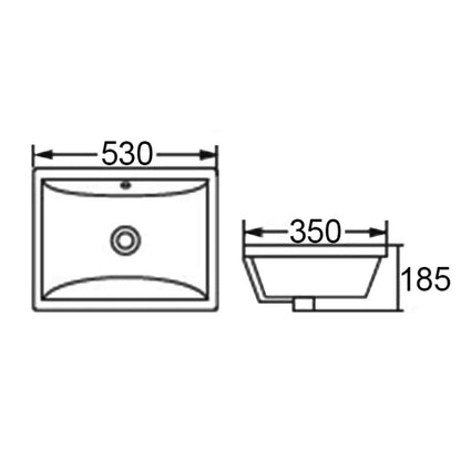 Undermount Square 530x340x170 Basin