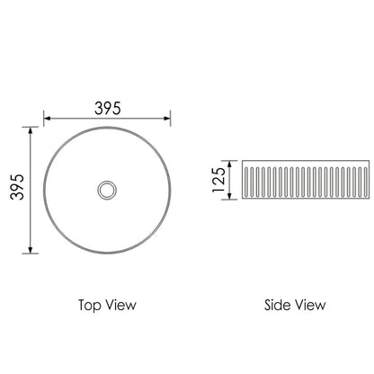 Oxford Round 395x395x120 Gloss White Basin