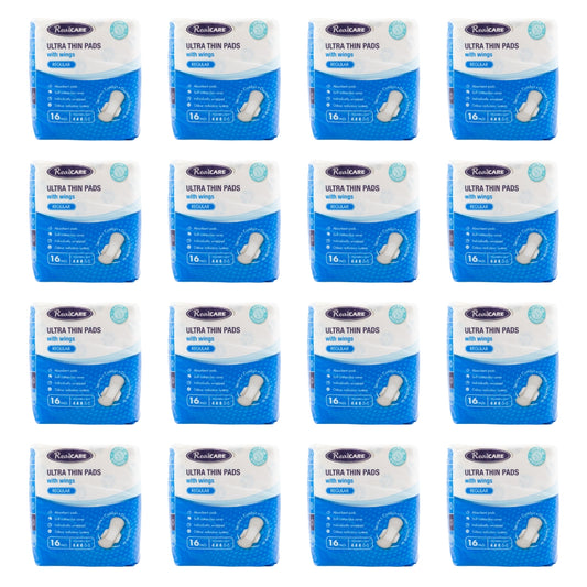 Real Care Ultra Thin Pads With Wings Regular Absorbency Level 3 PK16 (16 Pack)