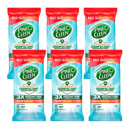 Pine O Cleen Disinfectant Wipes Fresh PK60 (6 Pack)