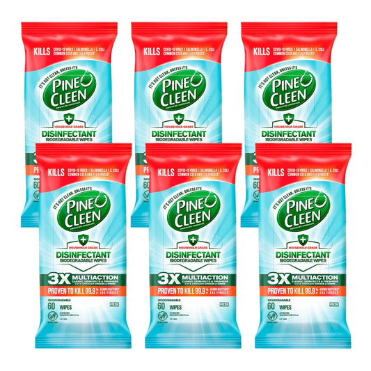 Pine O Cleen Disinfectant Wipes Fresh PK60 (6 Pack)
